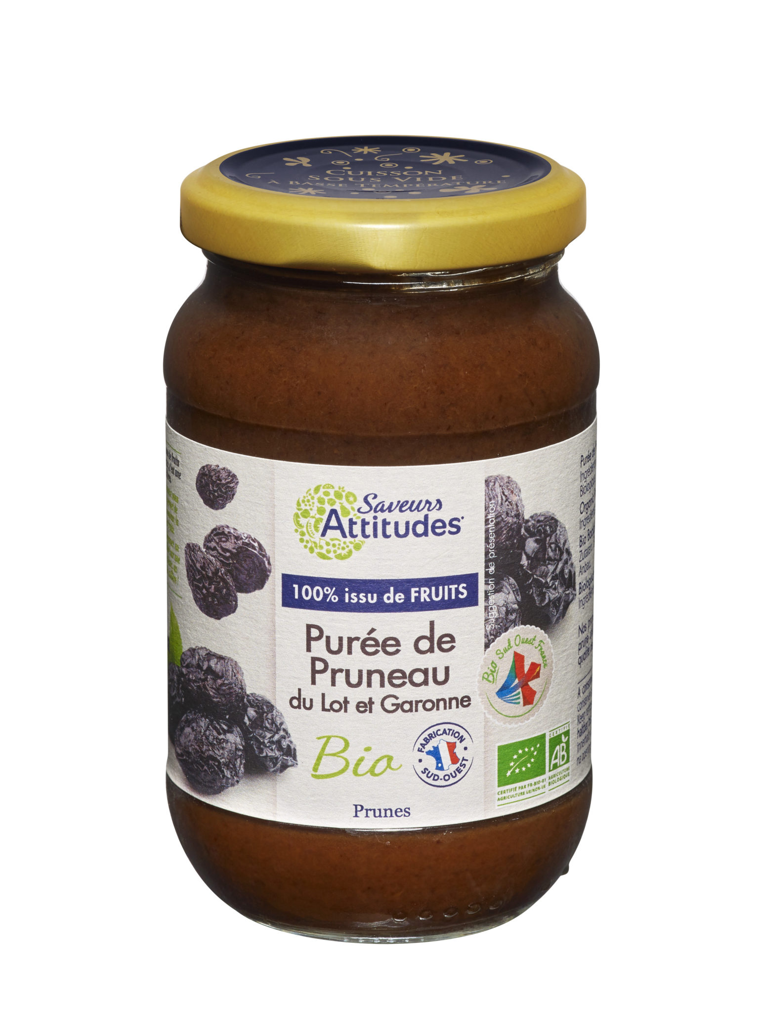 Purée de pruneau bio du Lot et Garonne - Saveurs Attitudes