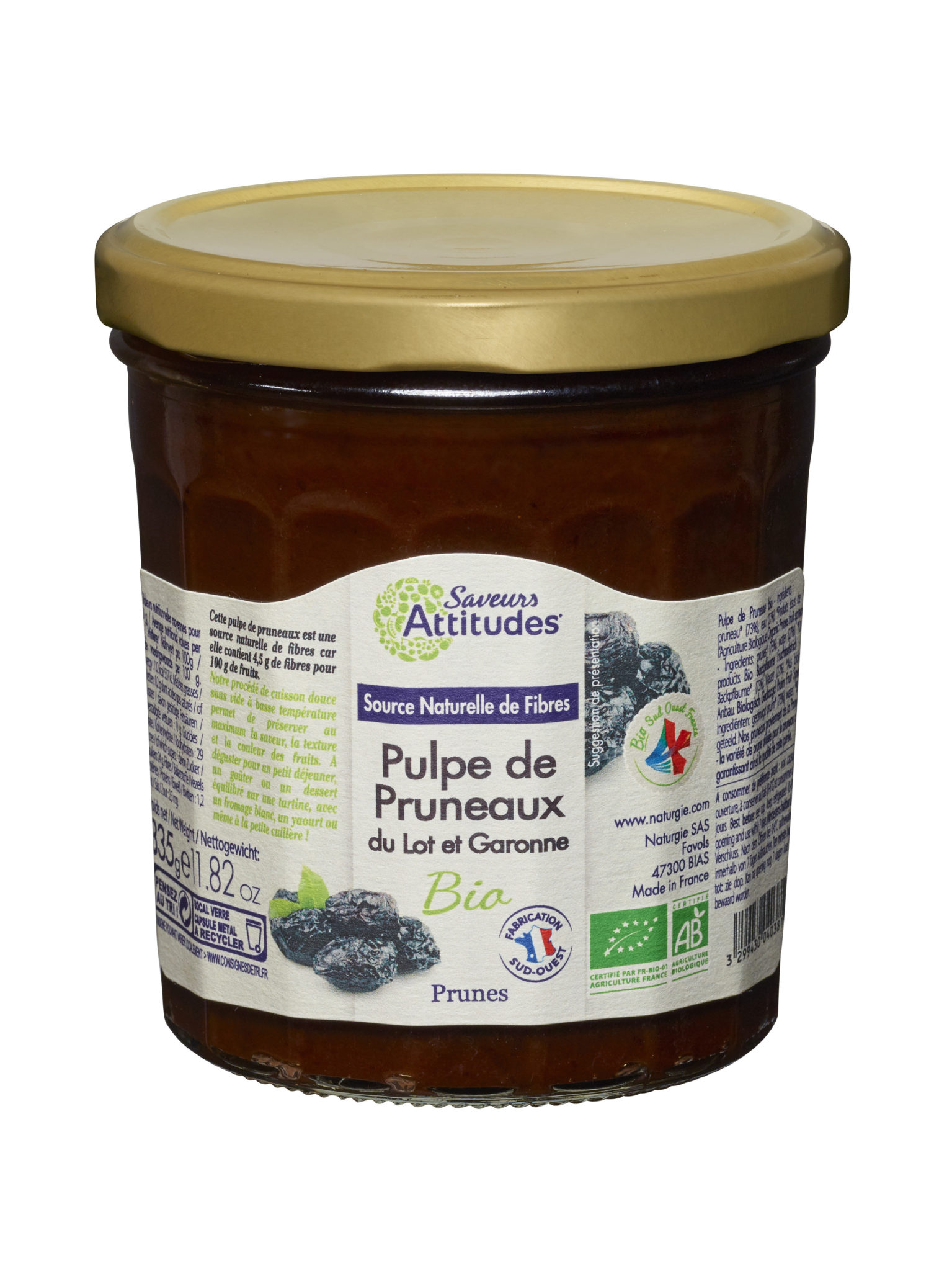 Pulpe pruneaux de Lot et Garonne Bio - Saveurs Attitudes